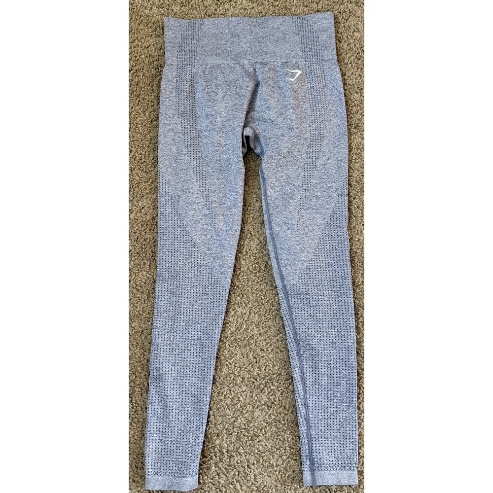 Gymshark Women's Leggings Workout Gym Heathered Blue/grey Size XS